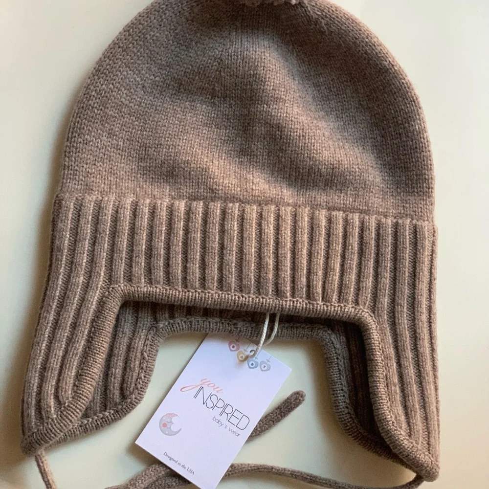 100% merino wool set hat mittens for baby toddler boy . Organic wool